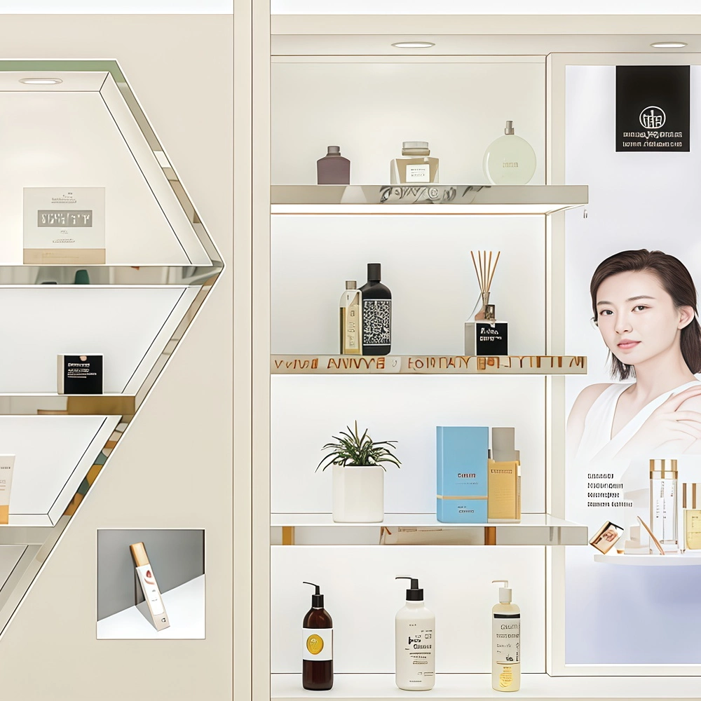 Glossy White Mageline Cosmetic Display Showcase - image 7