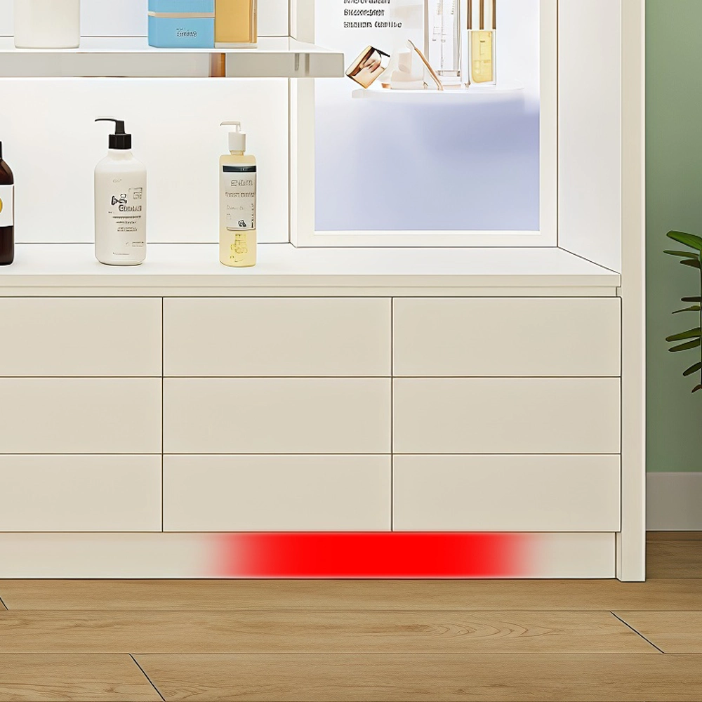 Glossy White Mageline Cosmetic Display Showcase - image 5