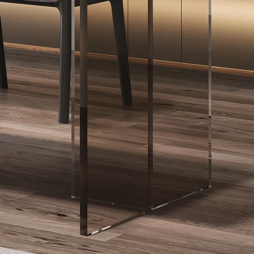 Italian Minimalist Desk with Outlet Solid Wood - image 6