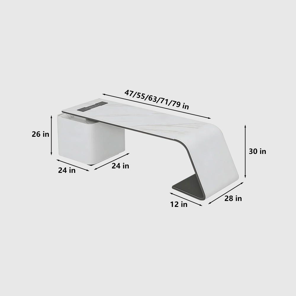 Italian Minimalist Stone Desk for Home Office - image 7