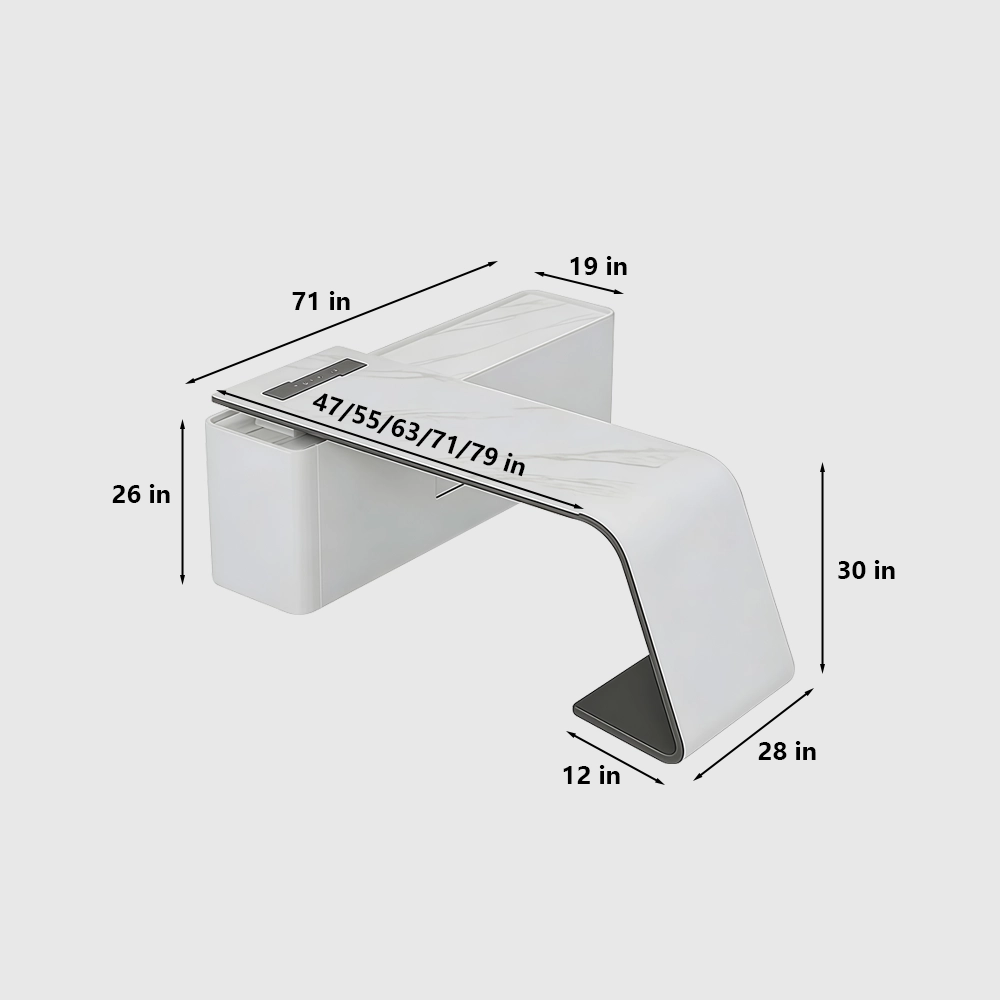 Italian Minimalist Stone Desk for Home Office - image 8