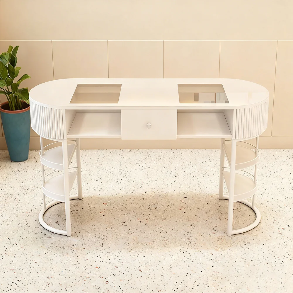 Japanese Style Cream Marble Nail Desk - image 2