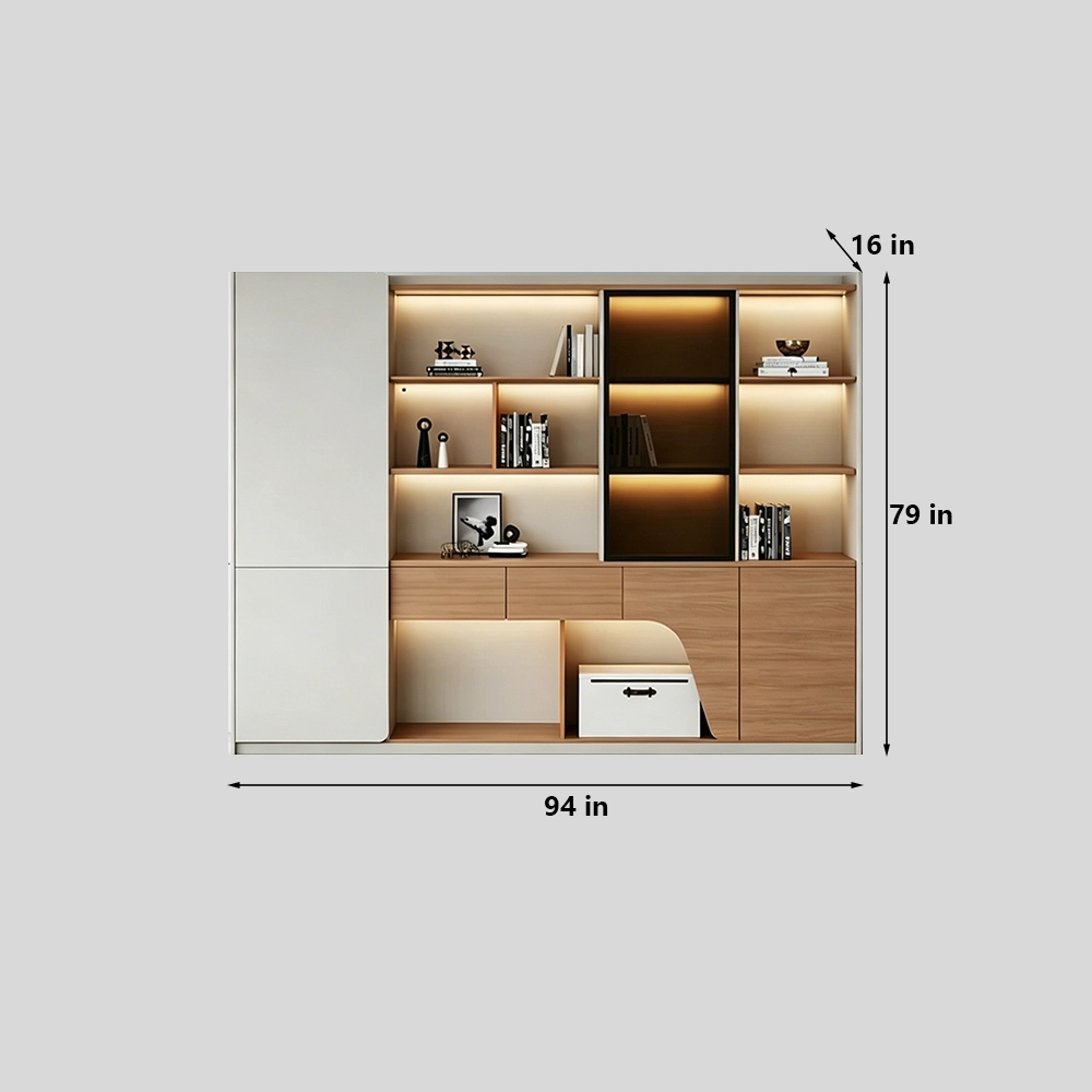 Light Luxury Executive Desk with Side Cabinet - image 10