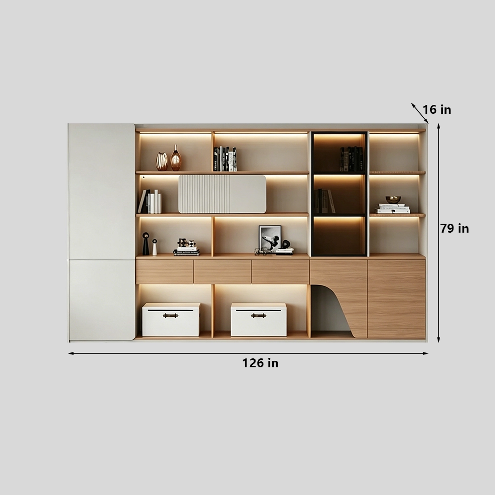 Light Luxury Executive Desk with Side Cabinet - image 11