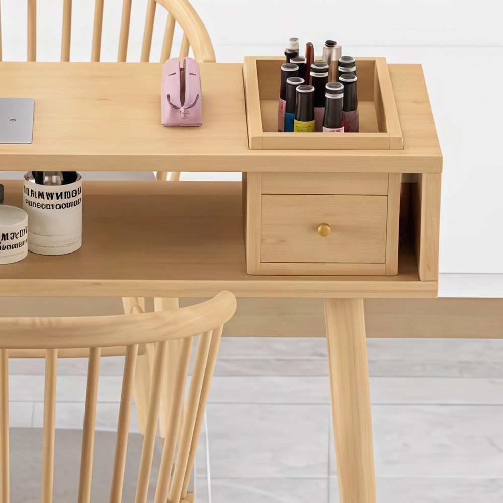 Light Wood Manicure Table with Dust Collector - image 6