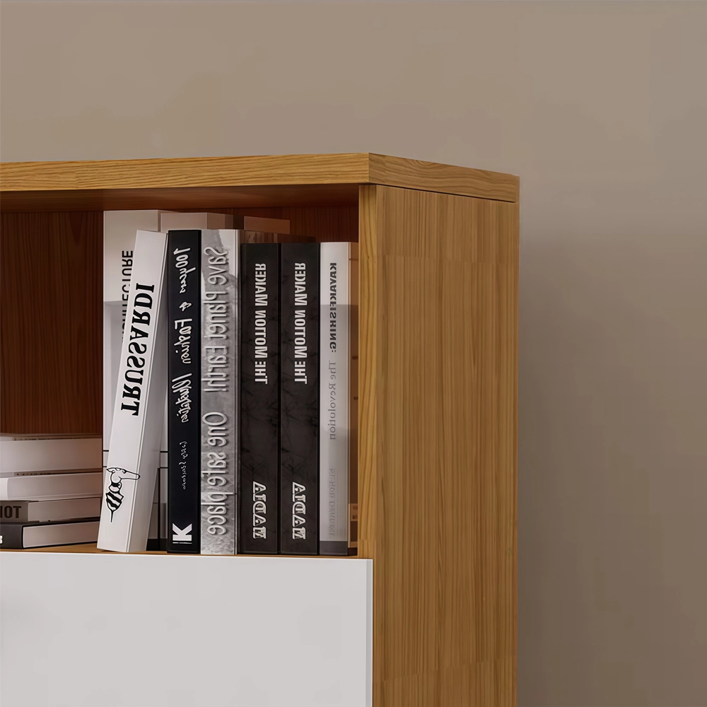 Lockable Wooden File Cabinet Low Office Storage - image 5