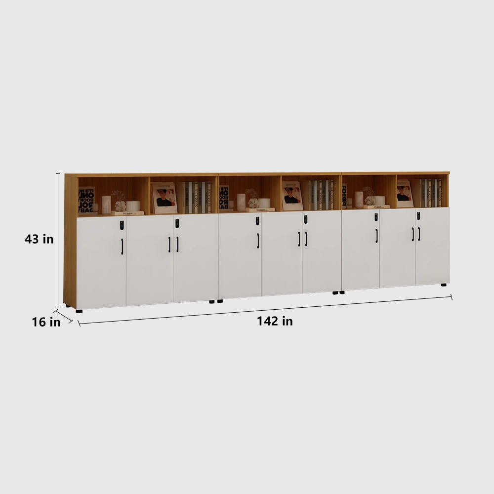 Lockable Wooden File Cabinet Low Office Storage - image 20