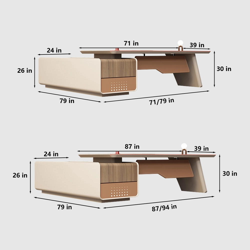 Luxury Corner Executive Desk with Angled Design - image 7