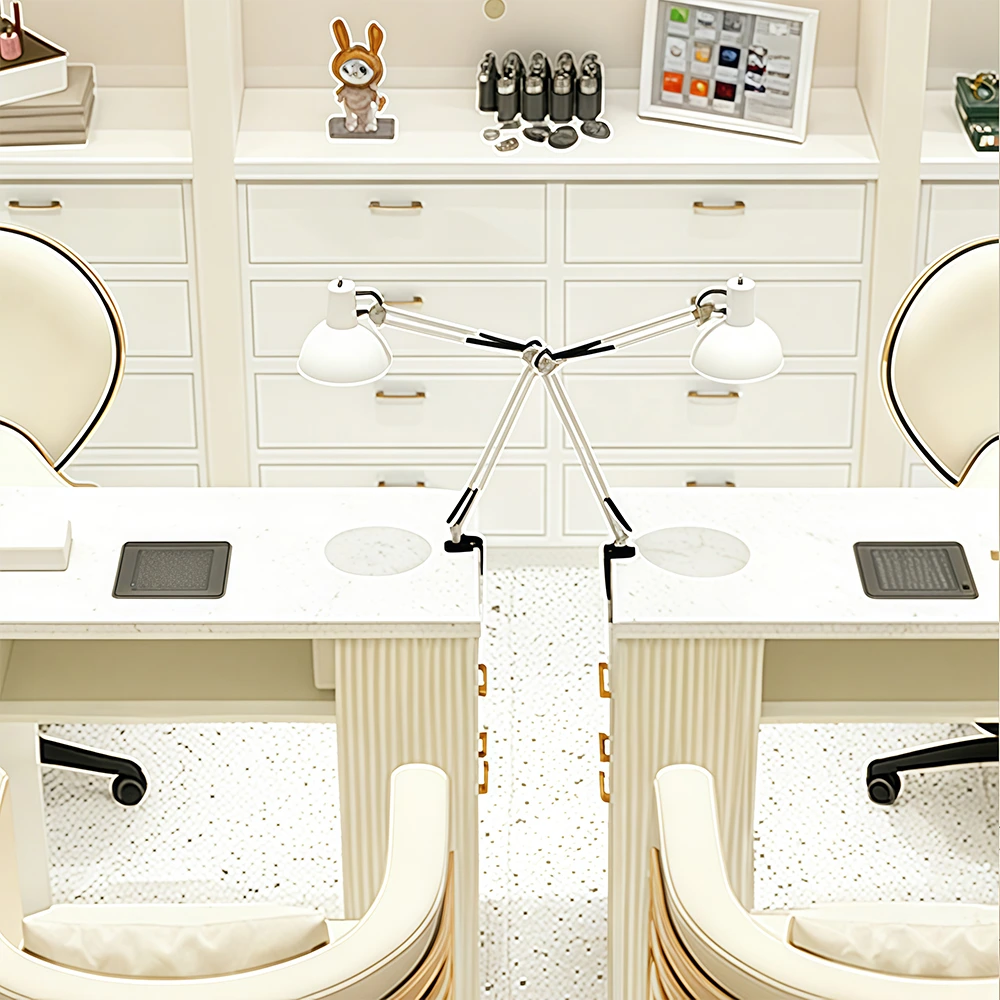 Luxury Cream Style Nail Table Set with Marble Top - image 5