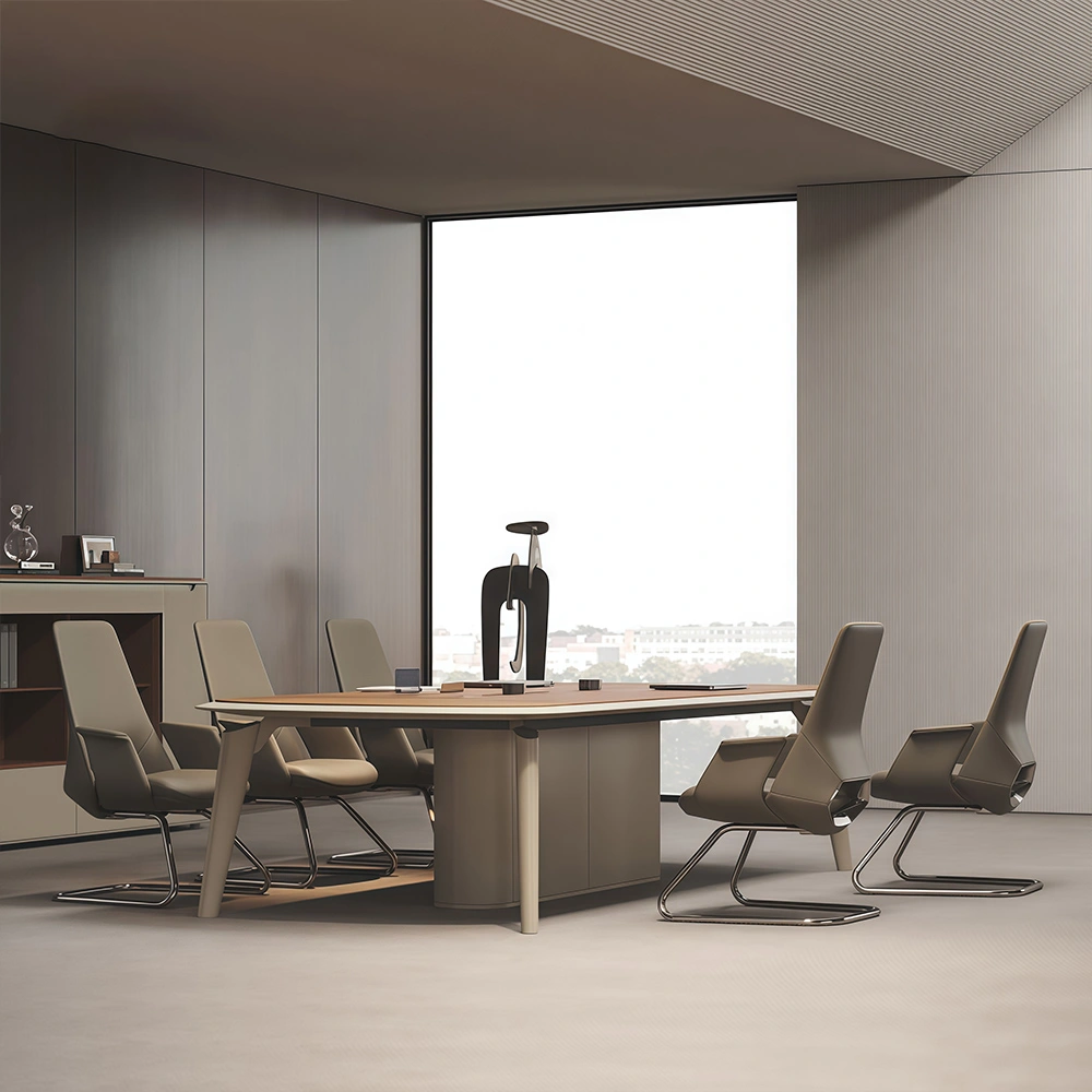 Luxury Long Conference Table with Outlets - image 2