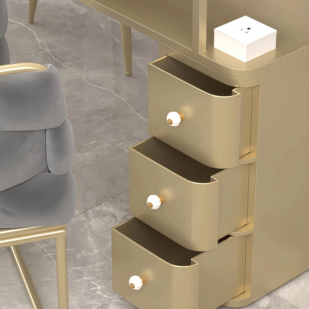 Luxury Marble Nail Station with Vacuum Outlet - image 7