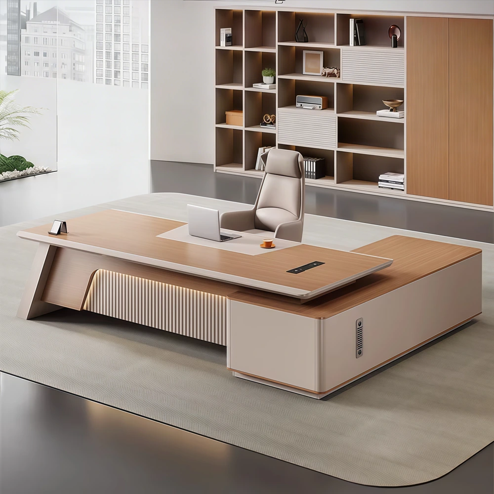 Luxury Modern Executive Desk with Glossy Finish - image 3