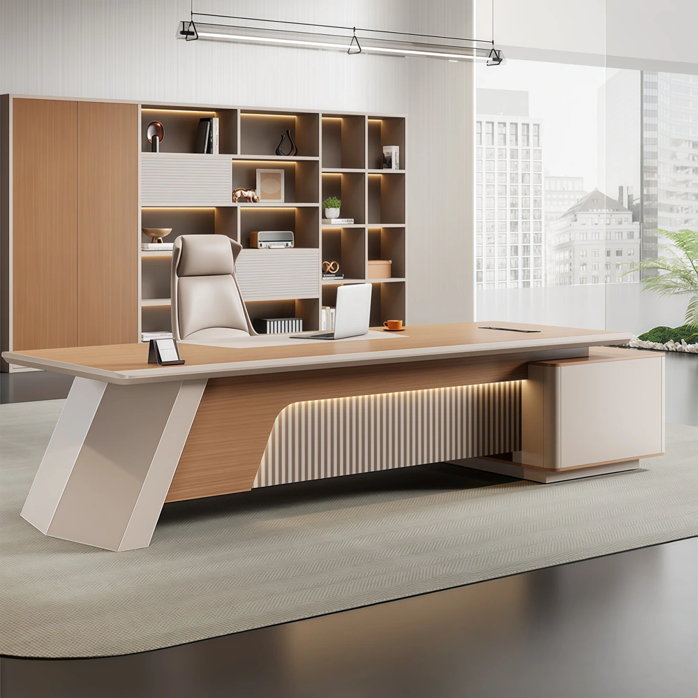 Luxury Modern Executive Desk with Glossy Finish - image 2