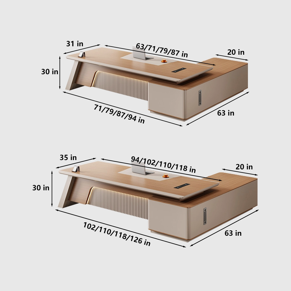 Luxury Modern Executive Desk with Glossy Finish - image 7