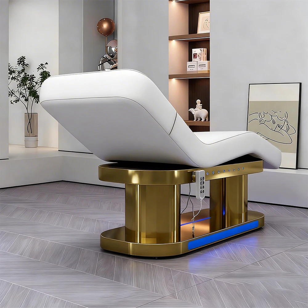 Electric Gold Stainless Steel Bed for Massage & Tattoo - image 2
