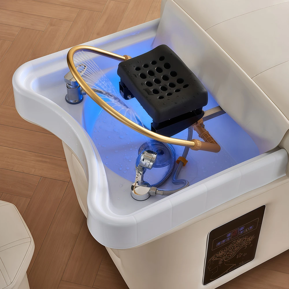 Professional Spa Shampoo Bed with Water Recycling and Steam Function - image 4