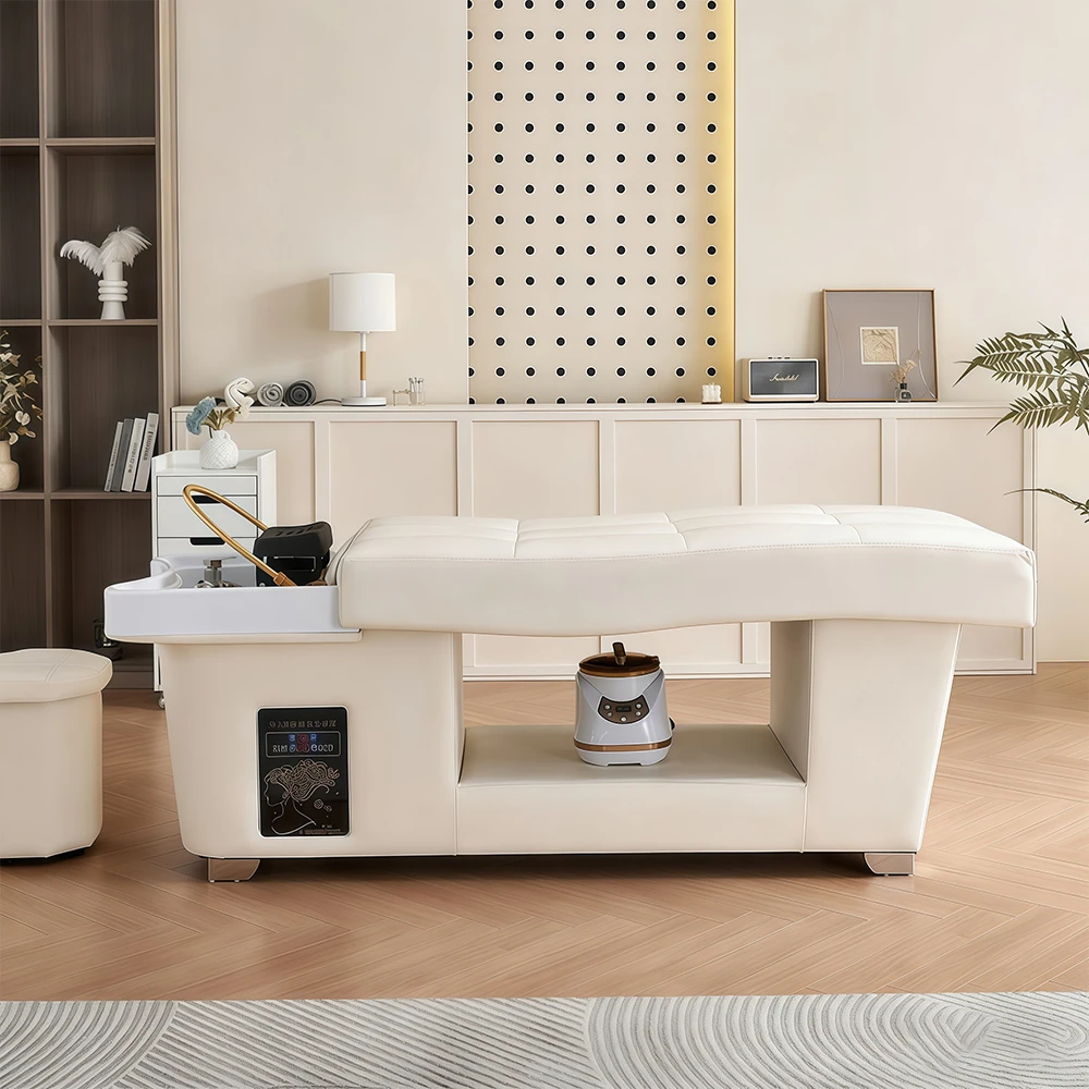 Professional Spa Shampoo Bed with Water Recycling and Steam Function - image 2