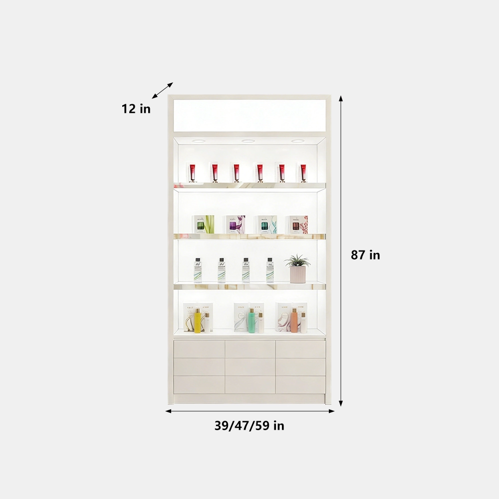 Minimalist Glossy Skincare Display Showcase - image 13