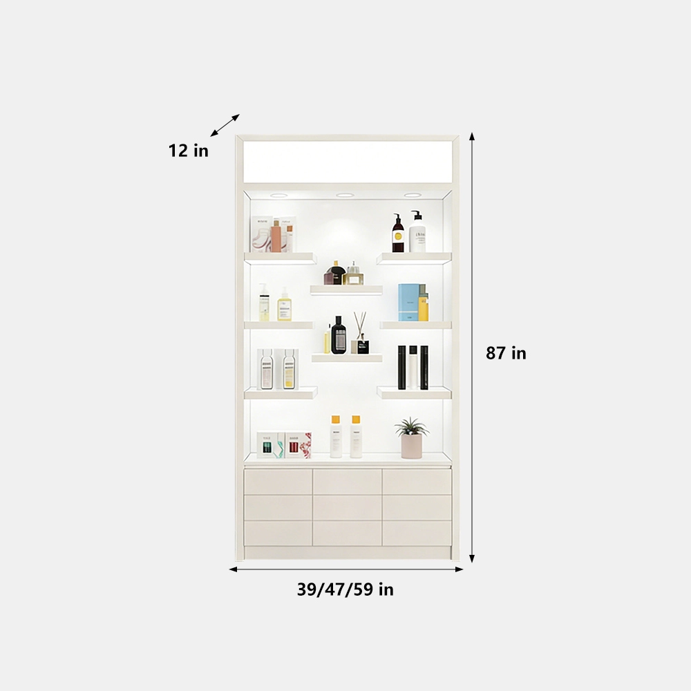 Minimalist Glossy Skincare Display Showcase - image 14