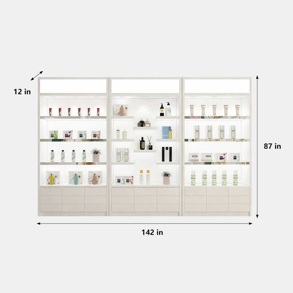 Minimalist Glossy Skincare Display Showcase - image 16
