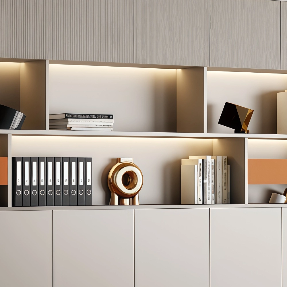 Minimalist Wooden Bookcase Cabinet Office Filing - image 4