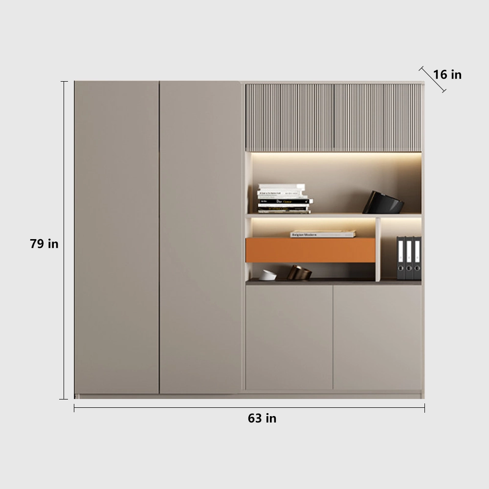 Minimalist Wooden Bookcase Cabinet Office Filing - image 8
