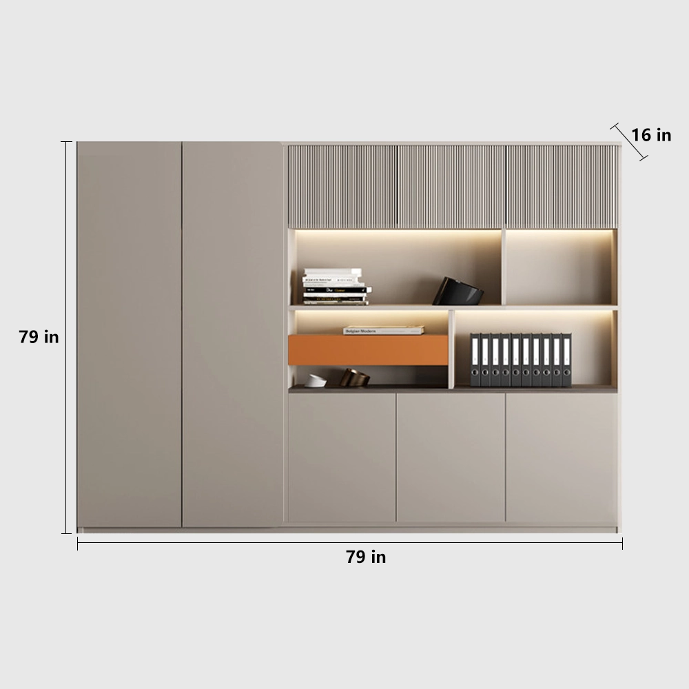 Minimalist Wooden Bookcase Cabinet Office Filing - image 9
