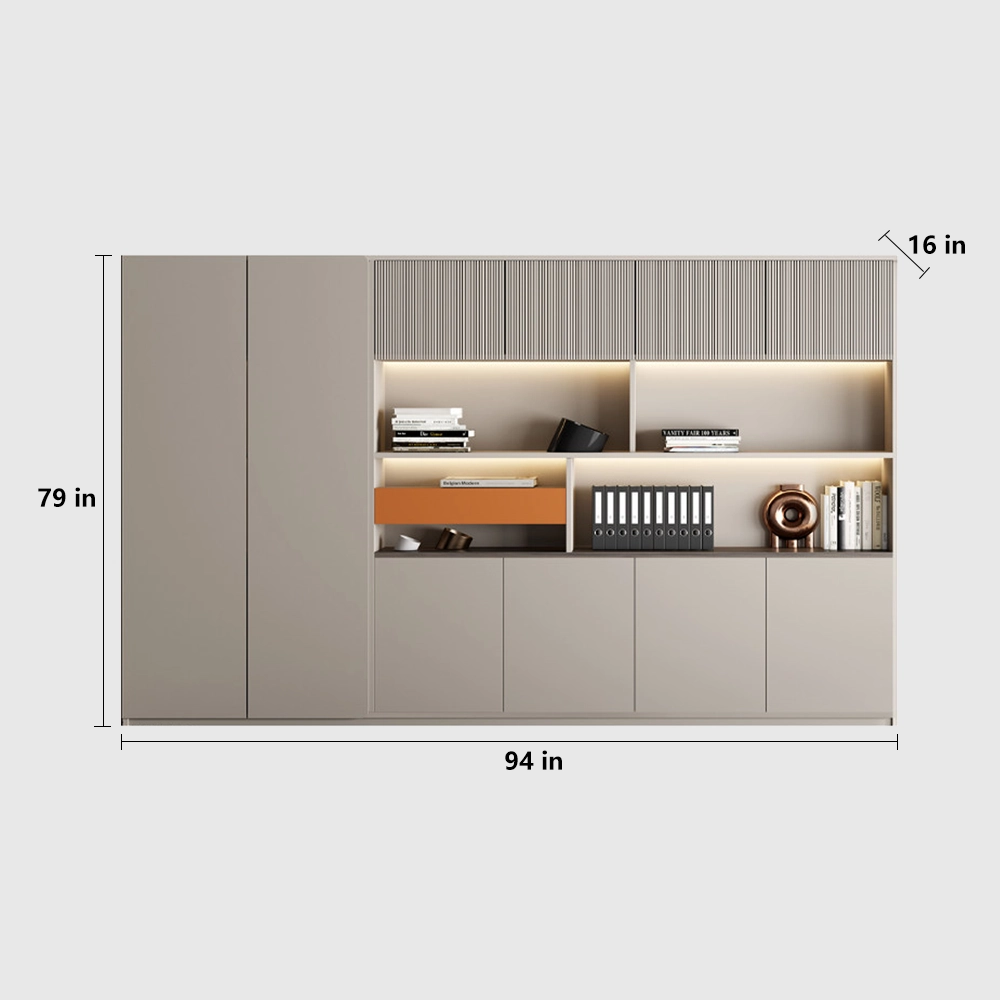 Minimalist Wooden Bookcase Cabinet Office Filing - image 10