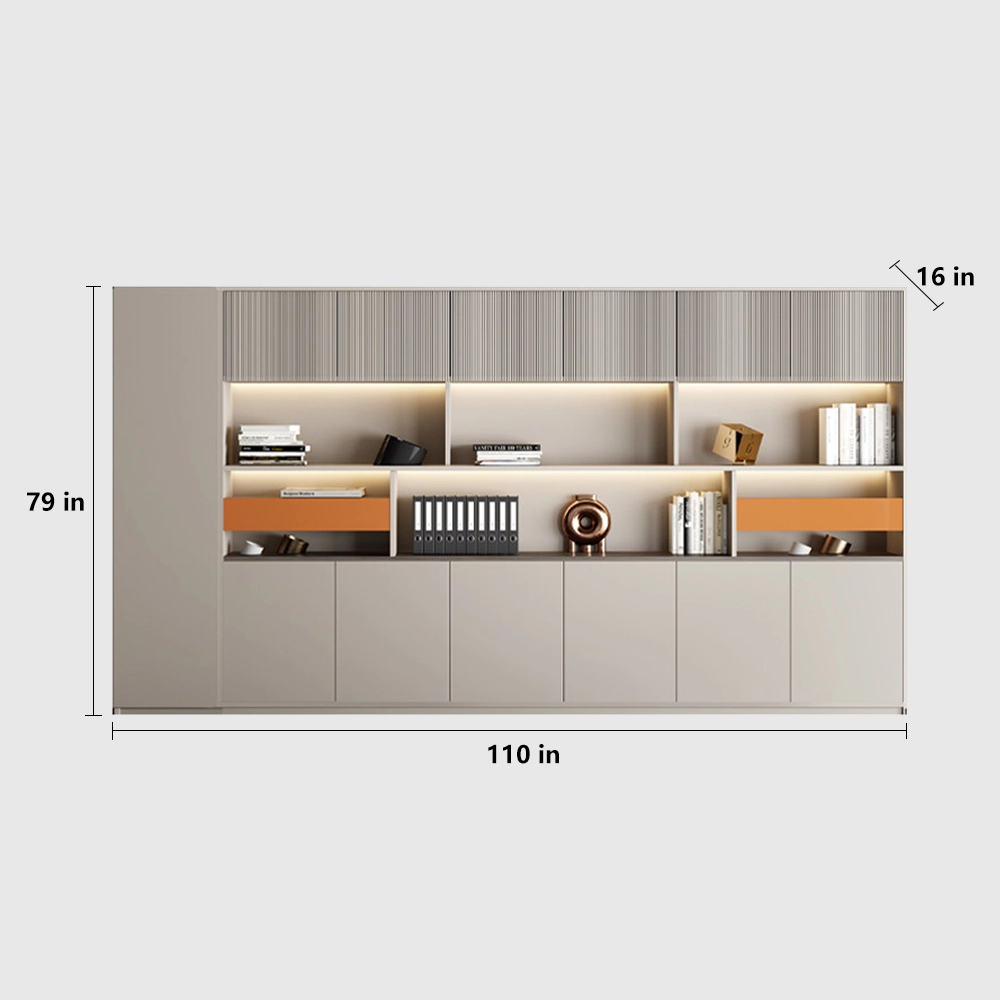 Minimalist Wooden Bookcase Cabinet Office Filing - image 11