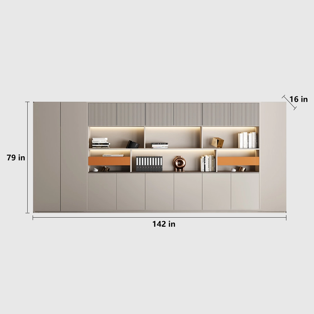 Minimalist Wooden Bookcase Cabinet Office Filing - image 13