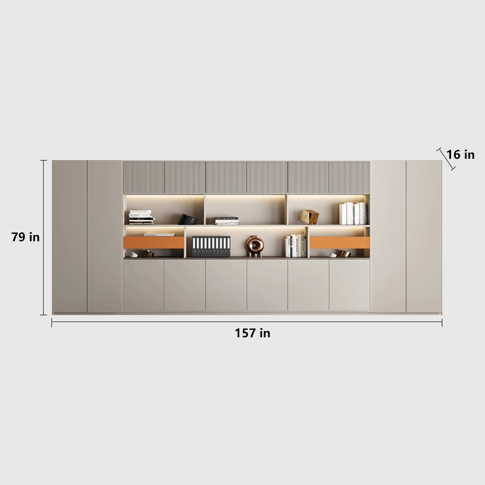Minimalist Wooden Bookcase Cabinet Office Filing - image 14
