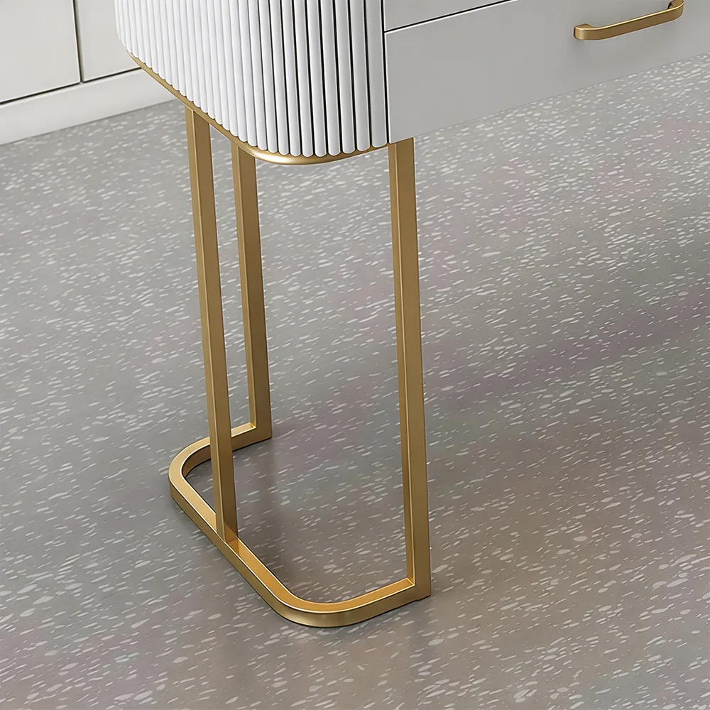 Light Luxury Creamy Nail Table with Multifunctional Minimalist Storage - image 5