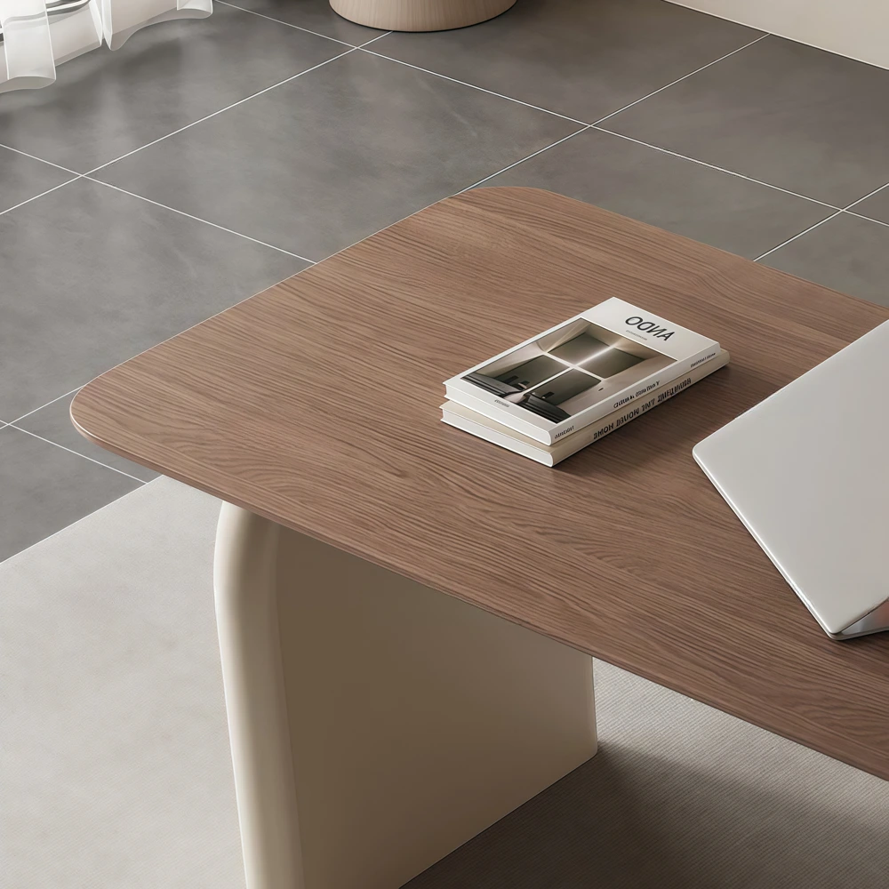 Modern Corner Desk Cream Style Home Office - image 5
