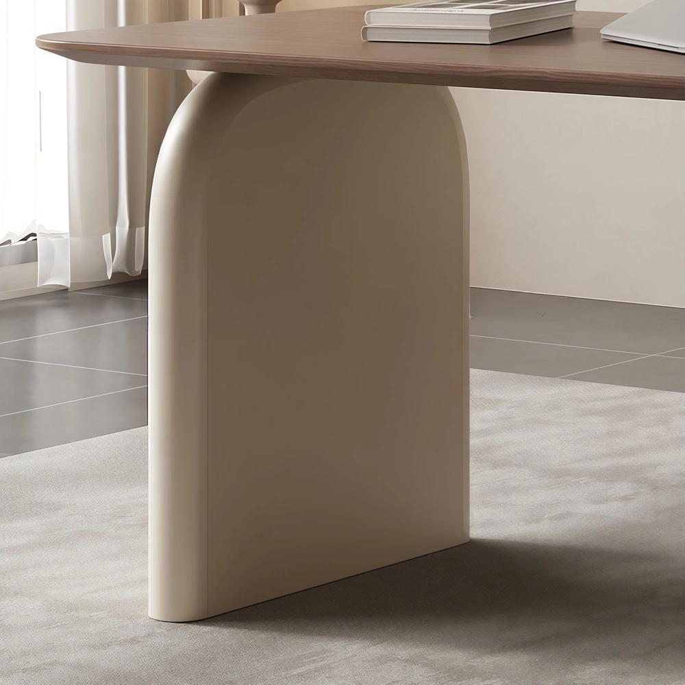 Modern Corner Desk Cream Style Home Office - image 6