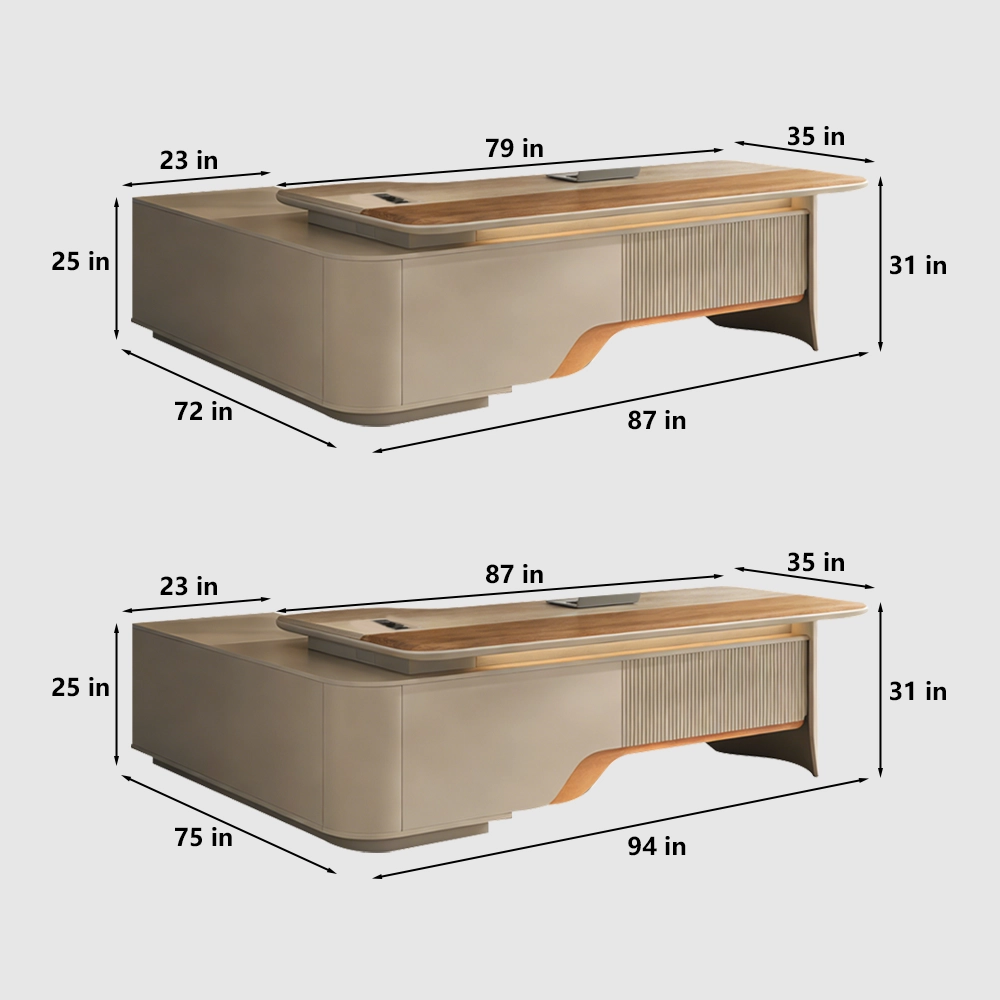Modern Executive Desk Luxury Office Workstation - image 9