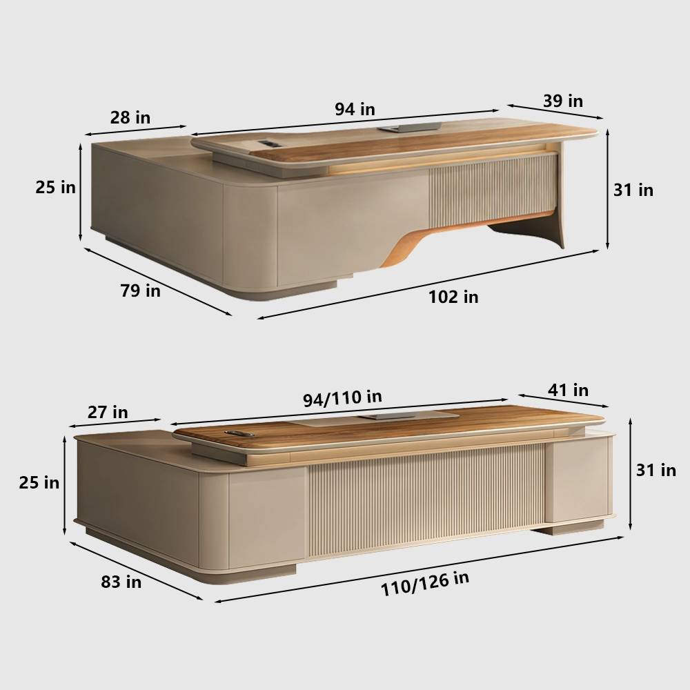 Modern Executive Desk Luxury Office Workstation - image 10
