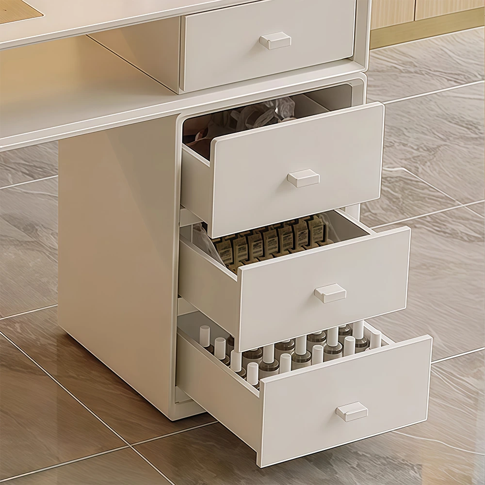 Modern Multifunctional Nail Table with LED Lamp - image 5