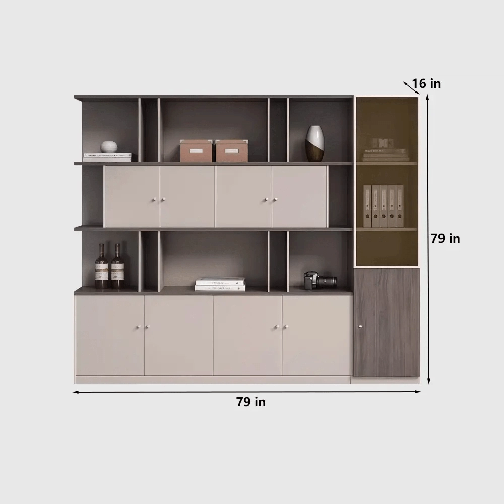 Modern Wooden Office Cabinet for Files & Books - image 9