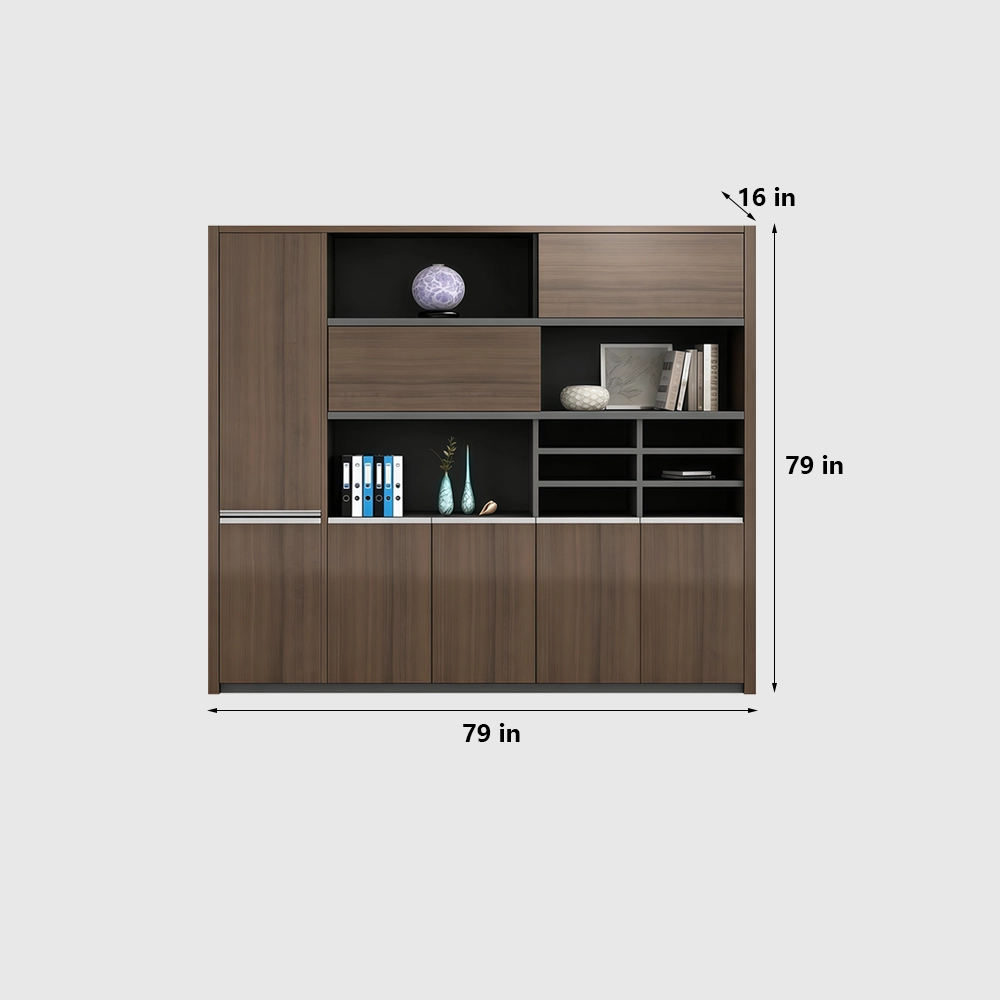 Modern Wooden Tall Filing Cabinet for Executive Office - image 9
