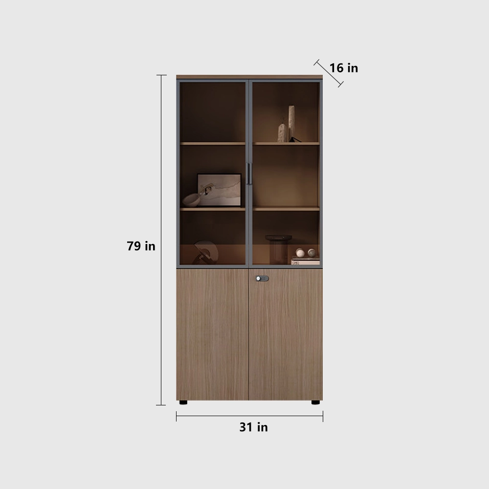 Multi-Drawer Wooden File Cabinet with Lock - image 7