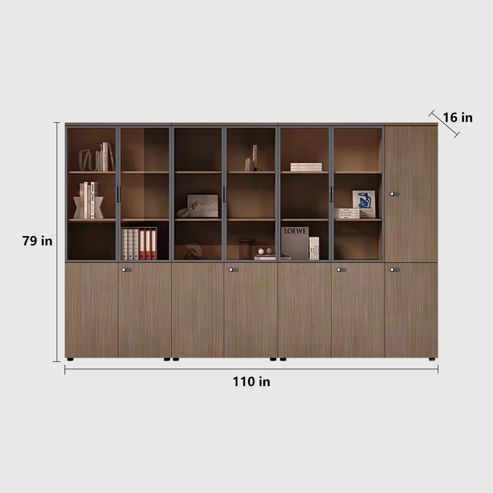 Multi-Drawer Wooden File Cabinet with Lock - image 17