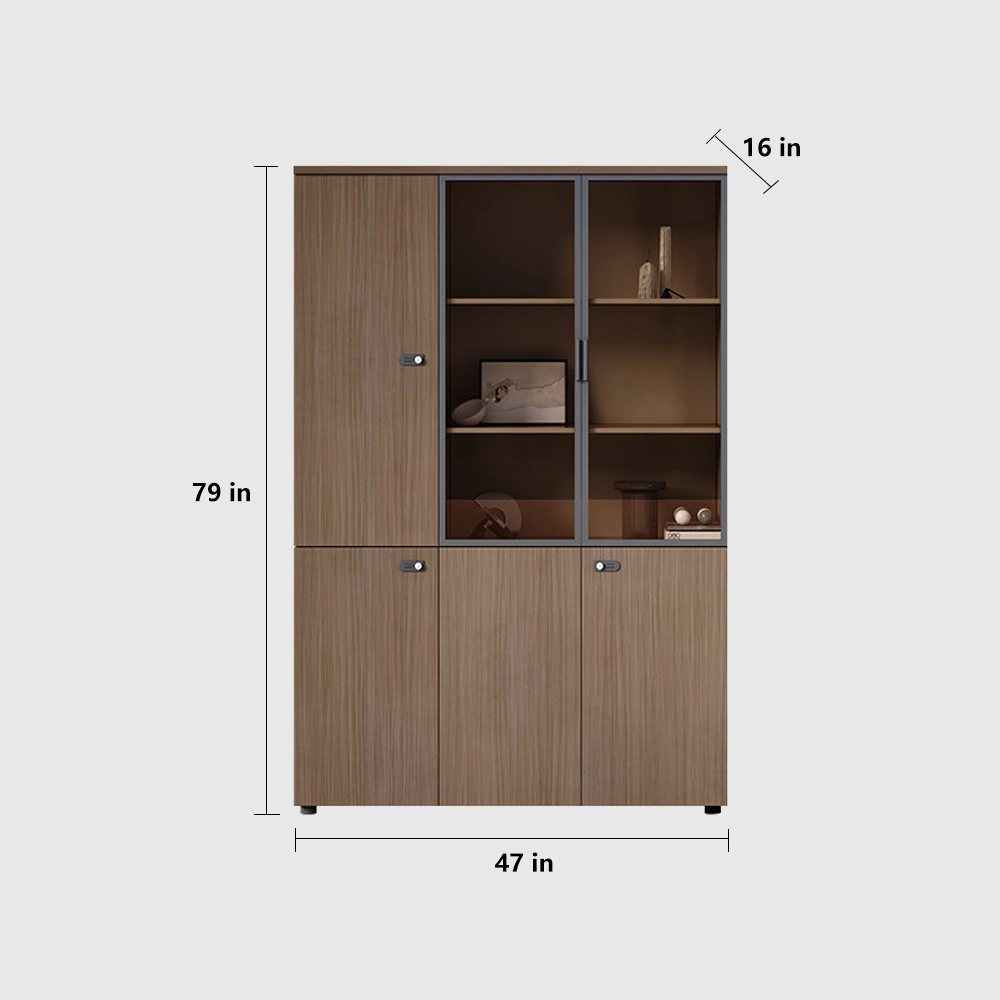 Multi-Drawer Wooden File Cabinet with Lock - image 8