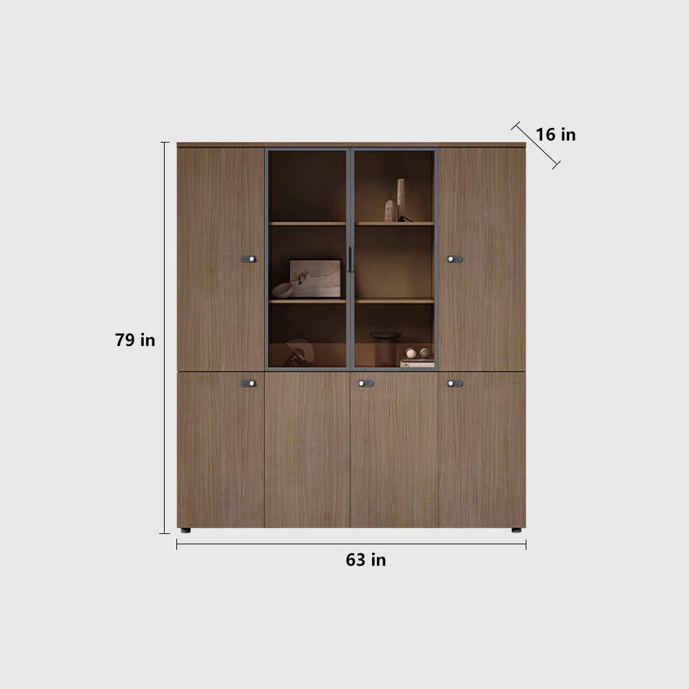 Multi-Drawer Wooden File Cabinet with Lock - image 11