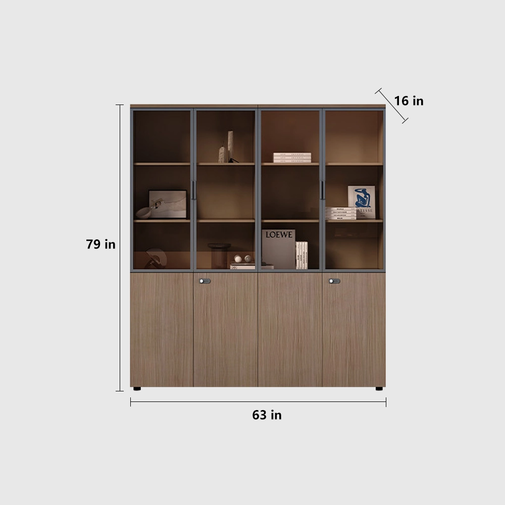 Multi-Drawer Wooden File Cabinet with Lock - image 12