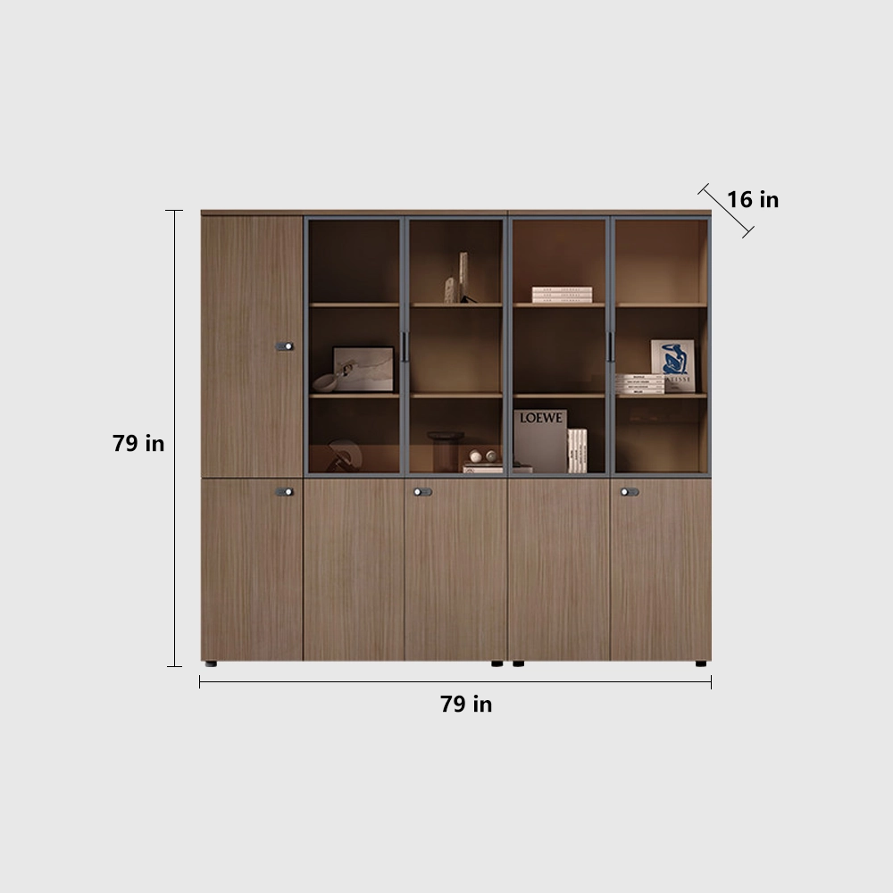 Multi-Drawer Wooden File Cabinet with Lock - image 13