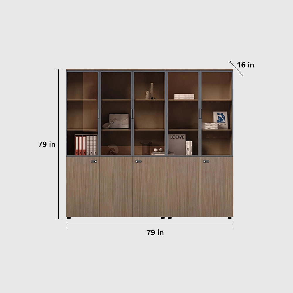 Multi-Drawer Wooden File Cabinet with Lock - image 14