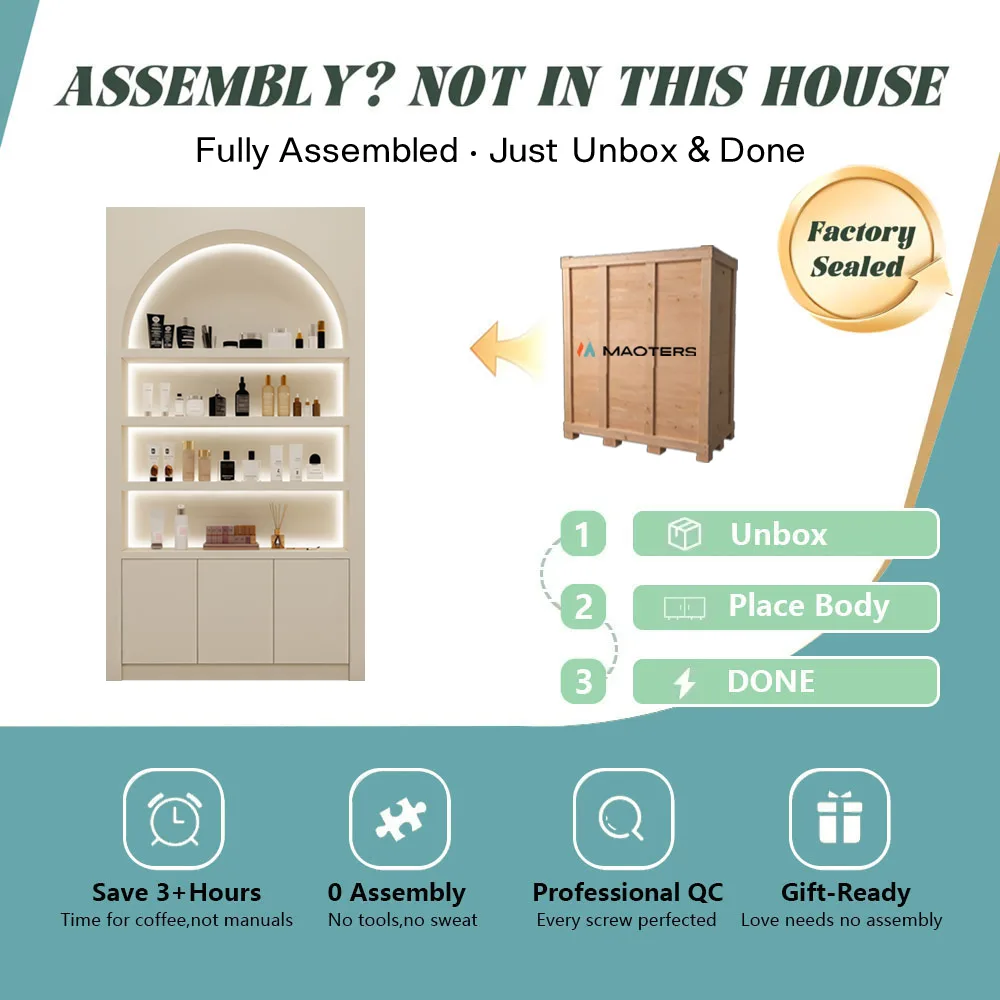 Multi-Functional Glossy Display Cabinet for Cosmetics - image 4