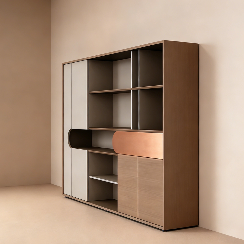Multi-Layer Wooden Filing Cabinet for Office Storage - image 2