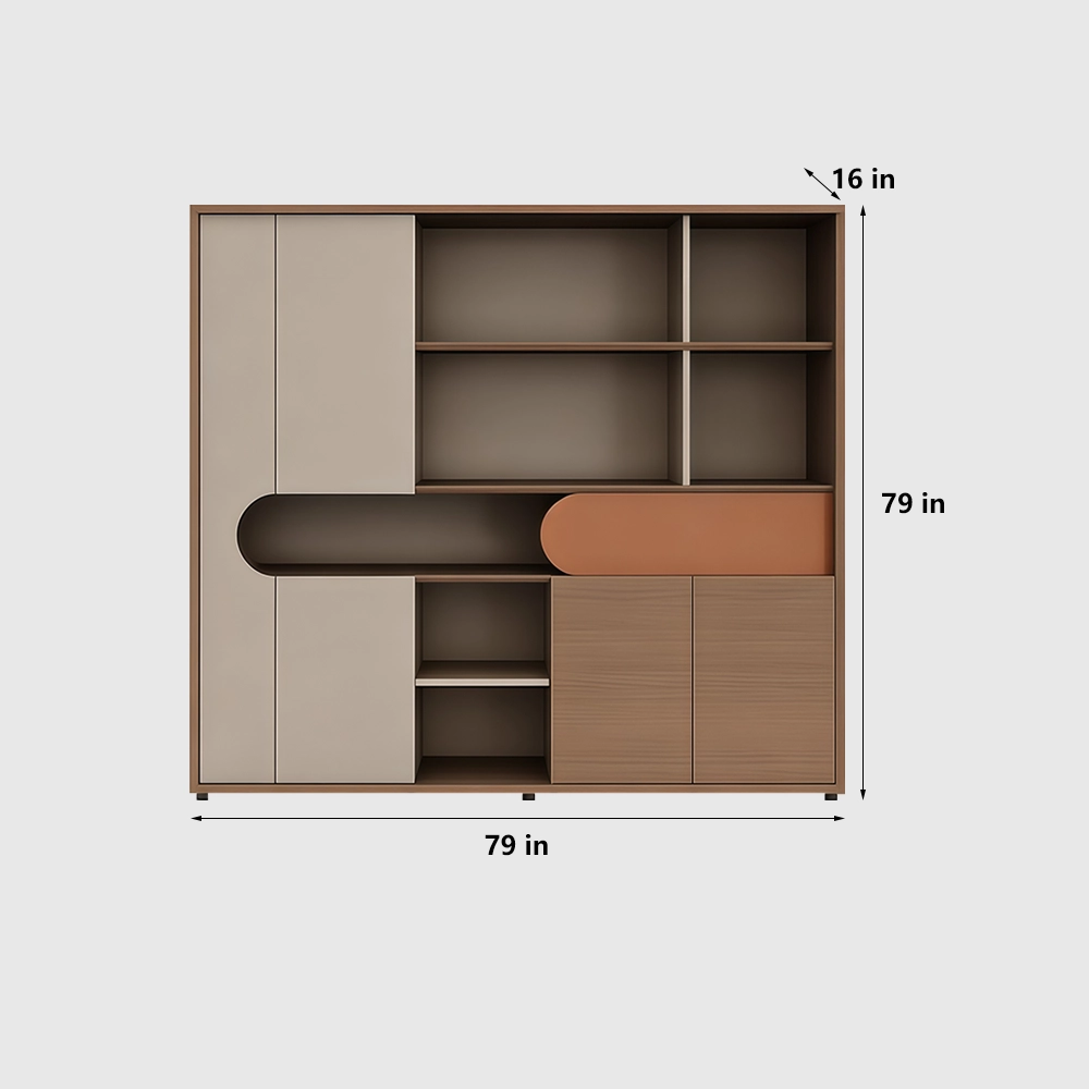 Multi-Layer Wooden Filing Cabinet for Office Storage - image 7