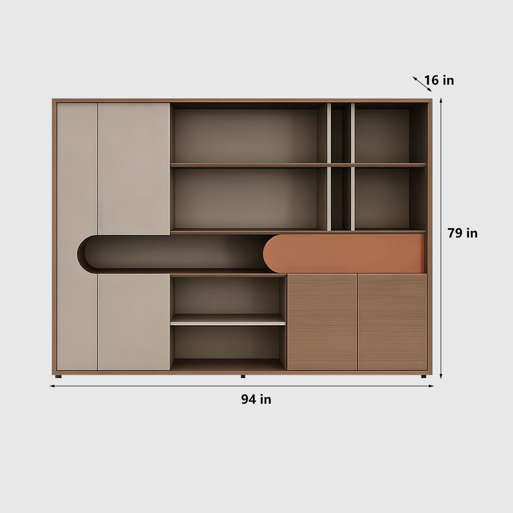 Multi-Layer Wooden Filing Cabinet for Office Storage - image 8